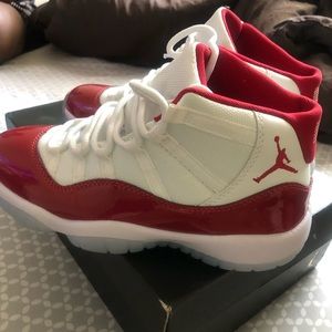 Women’s Jordan 11’s cherry red authentic